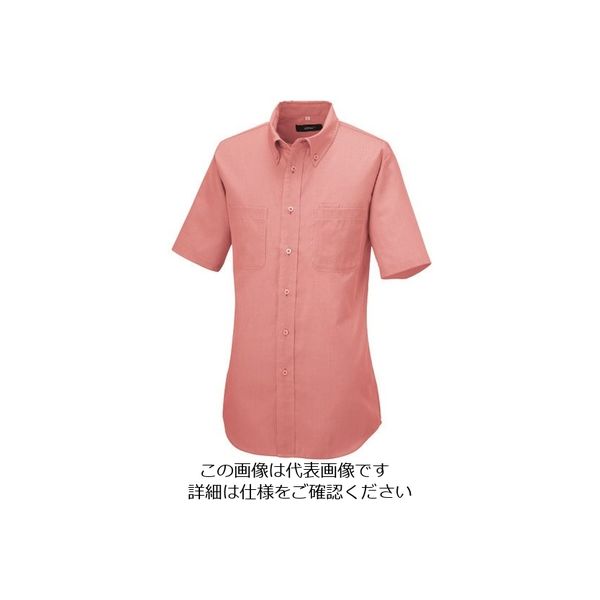 アイトス 半袖ボタンダウンシャツ(コードレーン)(男女兼用) レッド 3L 50402-109-3L 1着 145-2180（直送品）