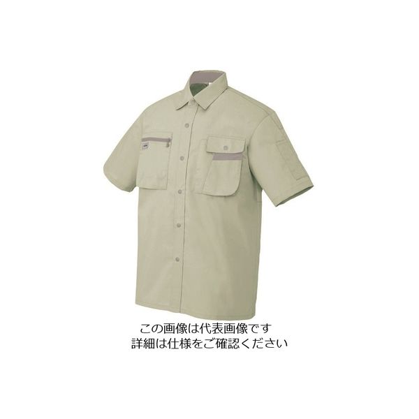 アイトス 半袖シャツ(男女兼用) アースグレー×ミストバイオレット 4L 5326-004-4L 1着 144-2478（直送品）
