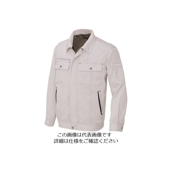 アイトス 長袖サマーブルゾン(男女兼用) シルバーグレー×ブラック L 5560-003-L 1着 144-7016（直送品）