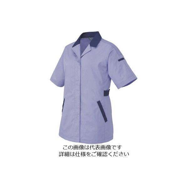 アイトス 半袖スモック ミストバイオレット×ネイビー 5L 5328-076-5L 1着 143-2783（直送品）