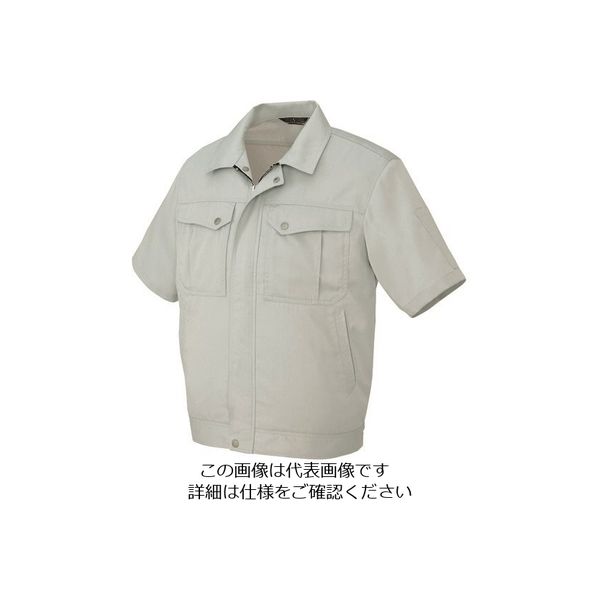 アイトス 半袖ブルゾン(男女兼用) シルバーグレー 3L 5661-003-3L 1着 145-1802（直送品）