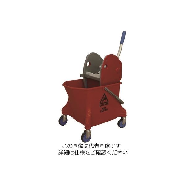 シーバイエス 清掃用品 リンガー・バケツセット(レッド) 5177294 1台 135-4933（直送品）