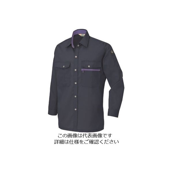 アイトス 長袖シャツ(男女兼用)(薄地) ネイビー 6L 5375-008-6L 1着 144-0897（直送品）