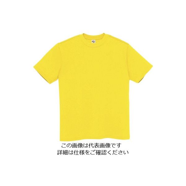 アイトス Tシャツ(男女兼用) イエロー S MT180-007-S 1着 143-0140（直送品）