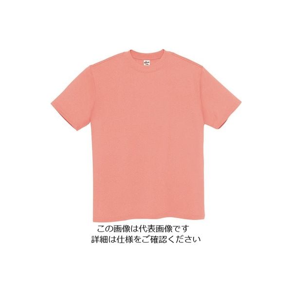 アイトス Tシャツ(男女兼用) ピーチ L MT180-041-L 1着 145-3967（直送品）