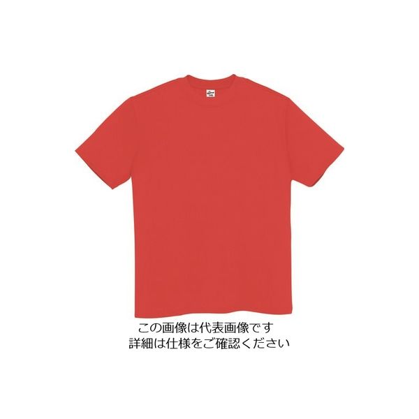 アイトス Tシャツ(男女兼用) レッド 4L MT180-004-4L 1着 144-7587（直送品）