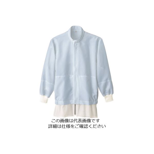 アイトス 長袖比翼ブルゾン(男女兼用) サックス 6L 861028-007-6L 1着 142-9674（直送品）