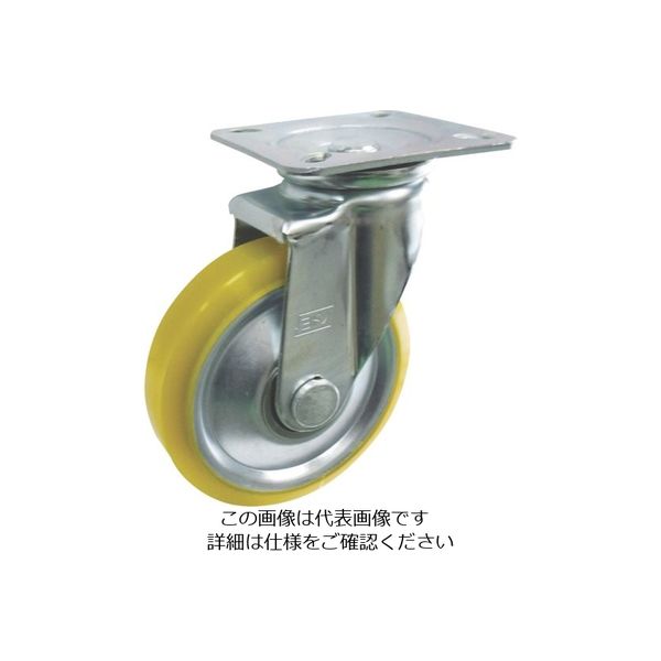 ヨドノ 中荷重用帯電防止ウレタンキャスター(ベアリング入)自在金具付 EUW-J200 1個 857-3293（直送品）
