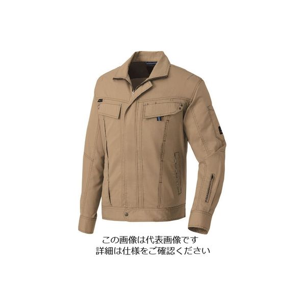 アイトス 長袖サマーブルゾン(男女兼用) カーキ 3L 30530-025-3L 1着 143-6098（直送品）