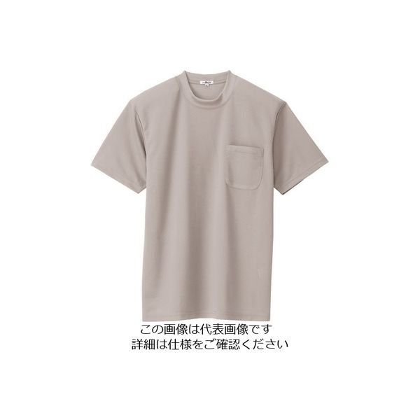 アイトス 吸汗速乾(クールコンフォート)半袖Tシャツ(ポケット付)(男女兼用) グレー LL 10576-004-LL 1着（直送品）