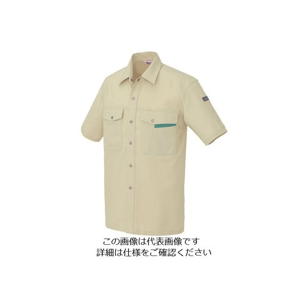 アイトス 半袖シャツ(男女兼用) アースグリーン LL 966-005-LL 1着 144-7123（直送品）