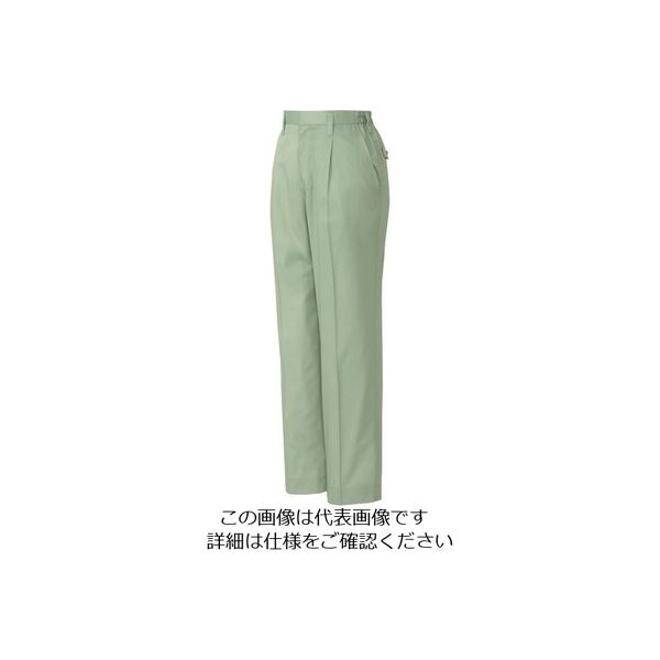 アイトス レディーススタイリッシュパンツ(1タック) グリーン S 3255-015-S 1着 144-6179（直送品）