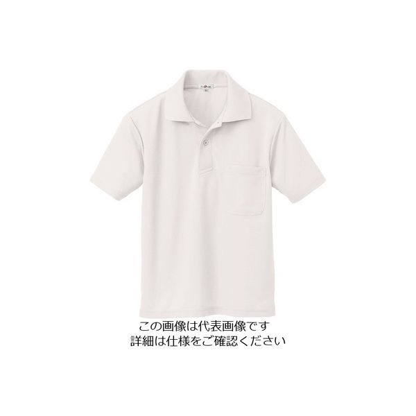 アイトス 吸汗速乾(クールコンフォート)半袖ポロシャツ(男女兼用) ホワイト LL 10579-001-LL 1着 143-6371（直送品）