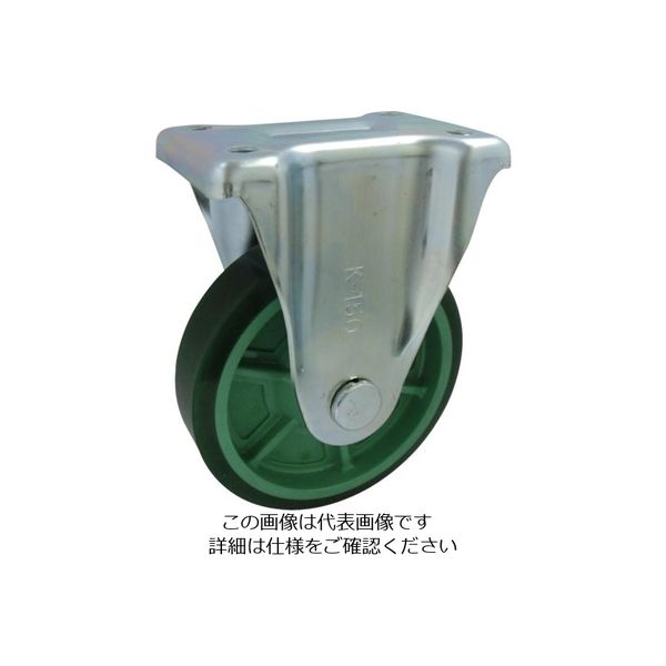 ヨドノ 樹脂製ウレタンゴム車輪(ベアリング無)固定車付 PNUAK130 1個 132-0294（直送品）