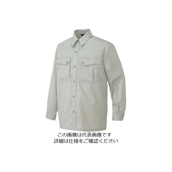 アイトス 長袖シャツ(薄地)(男女兼用) シルバーグレー LL 5665-003-LL 1着 145-1983（直送品）