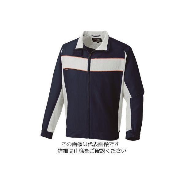アイトス 長袖ブルゾン(男女兼用) ディープネイビー×ライトグレー 5L 3630-018-5L 1着 145-3286（直送品）