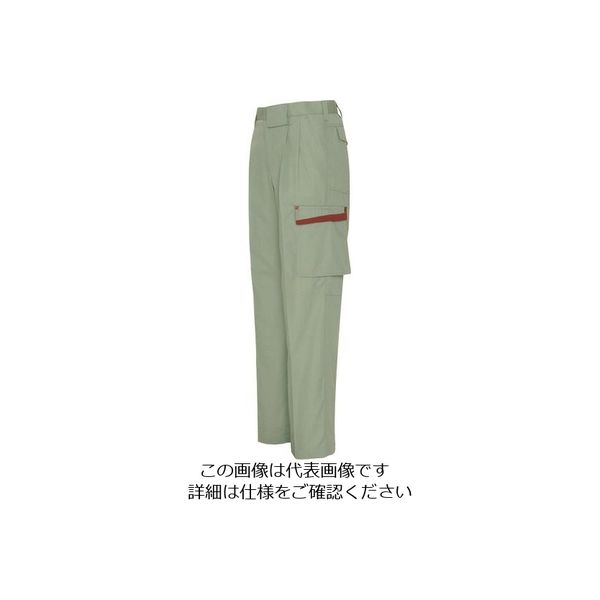 アイトス カーゴパンツ(2タック) アースグリーン×ワインレッド 125 5574-005-125 1着 139-0439（直送品）