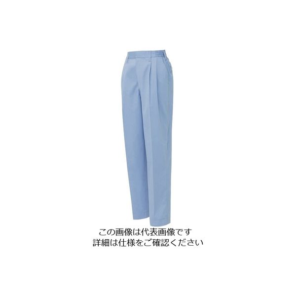 アイトス レディースシャーリングパンツ(2タック) サックス 3L 5323-007-3L 1着 137-4593（直送品）