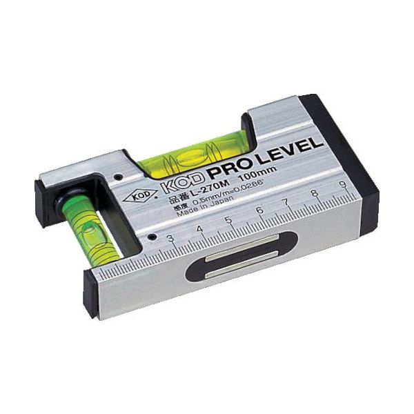 アカツキ製作所 KOD マグネット付箱型アルミレベル(300mm) L-270M-30 1本 851-1381（直送品）