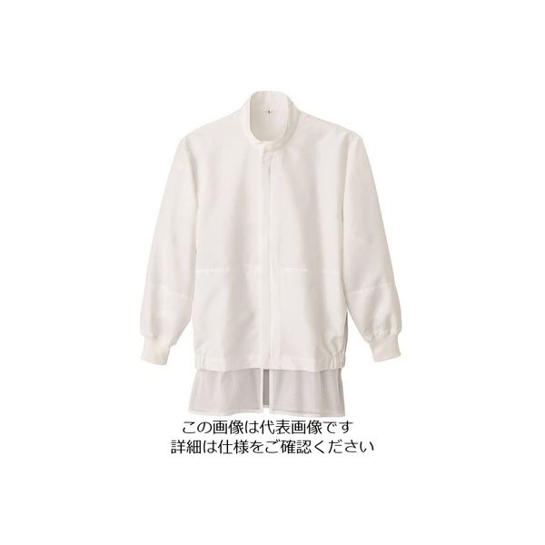 アイトス 長袖比翼ブルゾン(男女兼用) ホワイト 6L 861028-001-6L 1着 143-9172（直送品）