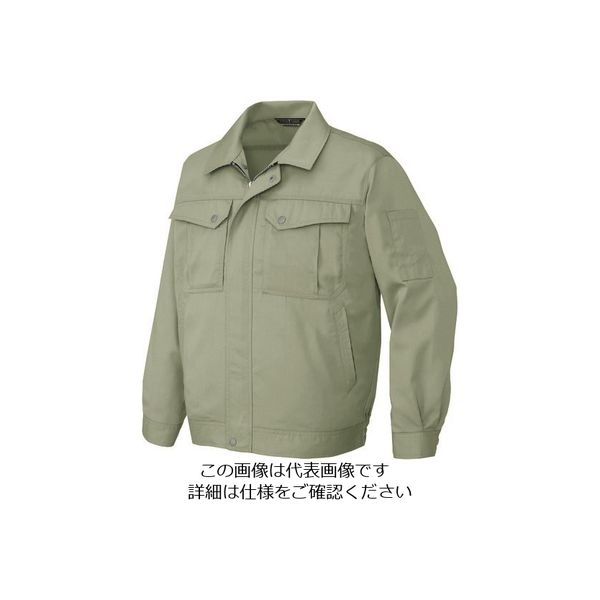 アイトス 長袖サマーブルゾン(男女兼用) アースグリーン S 5660-005-S 1着 145-0167（直送品）