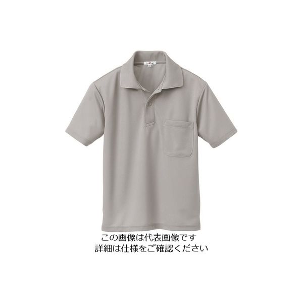 アイトス 吸汗速乾(クールコンフォート)半袖ポロシャツ(男女兼用) グレー 6L 10579-004-6L 1着 145-3728（直送品）