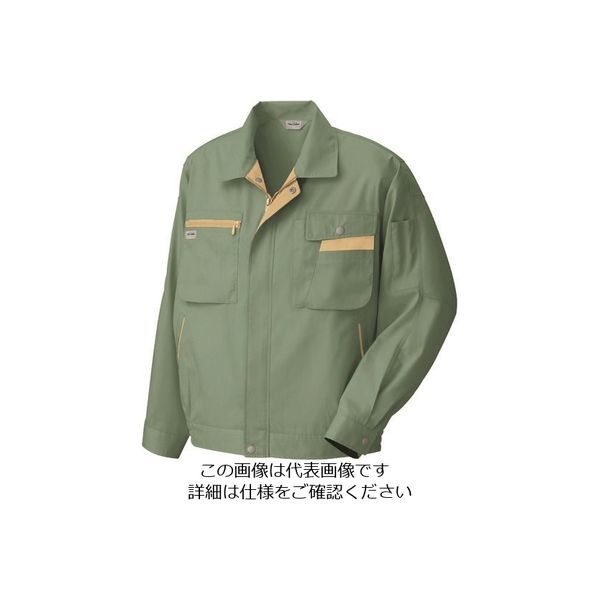 アイトス 長袖サマーブルゾン オリーブ×マスタード SS 5320-030-SS 1着 143-5966（直送品）