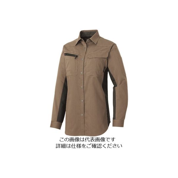 アイトス レディース長袖シャツ(薄地) モカ L 30645-024-L 1着 145-0676（直送品）