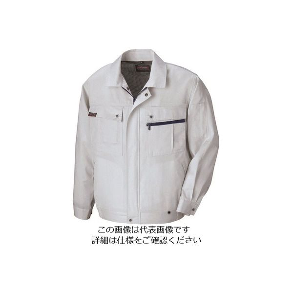 アイトス 長袖サマーブルゾン(無地)(男女兼用) シルバーグレー 5L 5590-003-5L 1着 144-0700（直送品）