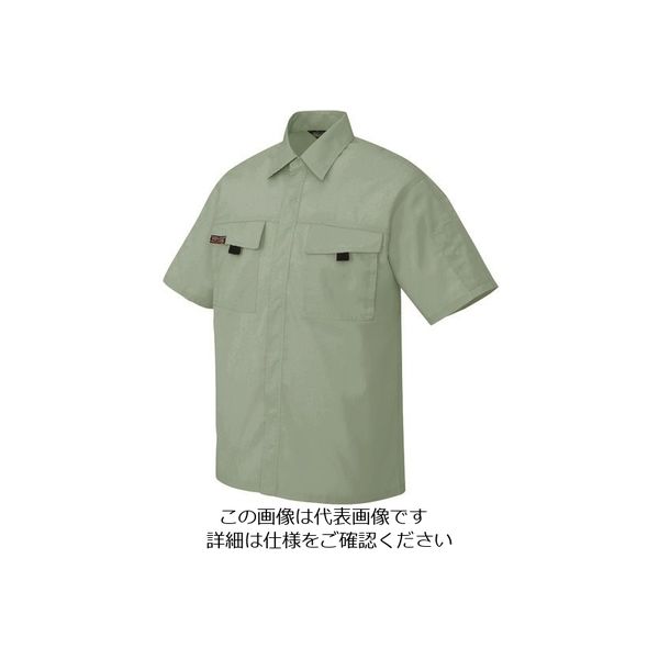アイトス 半袖シャツ(男女兼用) アースグリーン L 5576-005-L 1着 145-2012（直送品）
