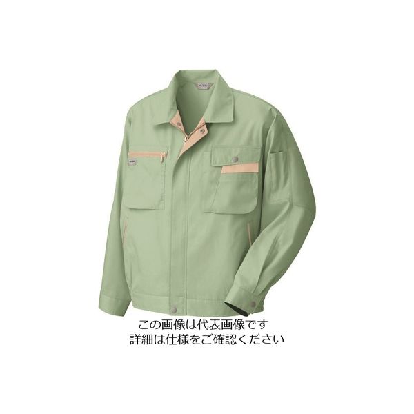 アイトス 長袖サマーブルゾン グリーン×ライトベージュ S 5320-015-S 1着 143-2772（直送品）