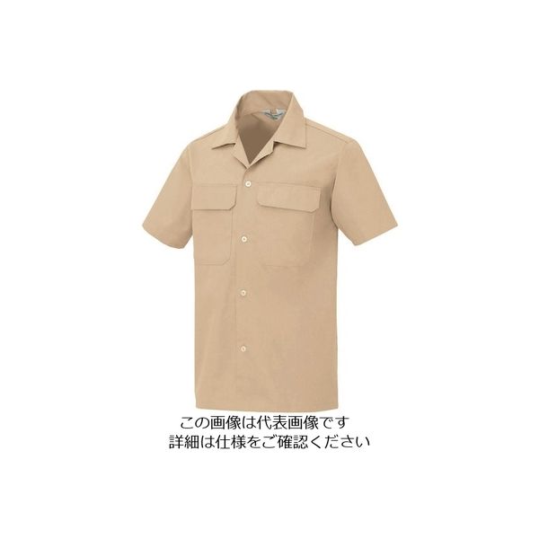 アイトス 半袖シャツ(男女兼用) ライトベージュ L 531-012-L 1着 144-5588（直送品）