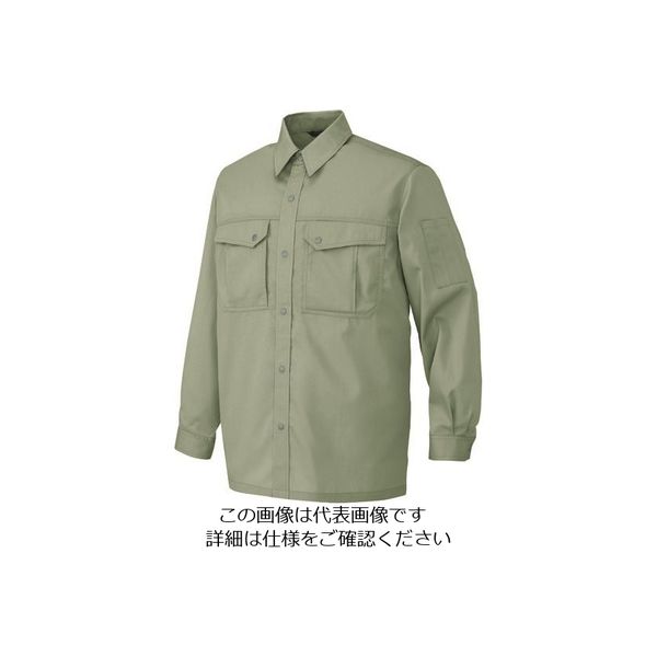 アイトス 長袖シャツ(薄地)(男女兼用) アースグリーン S 5665-005-S 1着 145-2049（直送品）