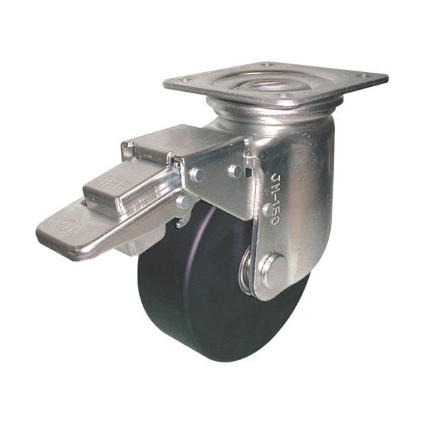 ヨドノ 重荷重用導電MCナイロン車輪(ベアリング入)自在金具ストッパー付 HEMC-JMB150CD 1個 857-4699（直送品）