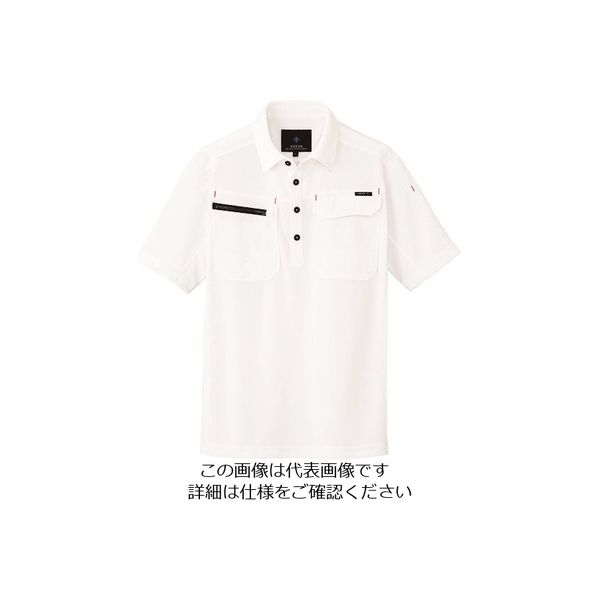 アイトス 半袖ポロシャツ(男女兼用) ホワイト 6L 10609-001-6L 1着 144-9005（直送品）