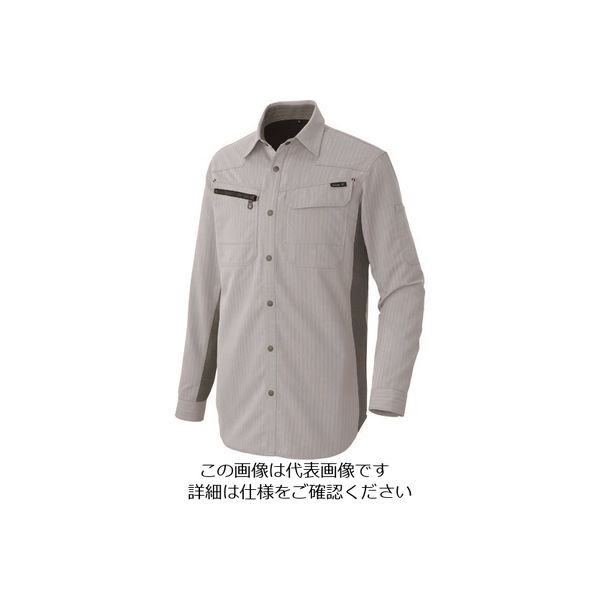 アイトス 長袖シャツ(薄地) シルバーグレー S 30635-003-S 1着 144-1199（直送品）