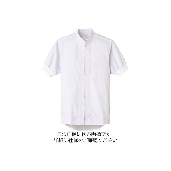 サーヴォ サンペックス スタンドジャンバー半袖 白 FA-2702-4L 1着 204-0290（直送品）