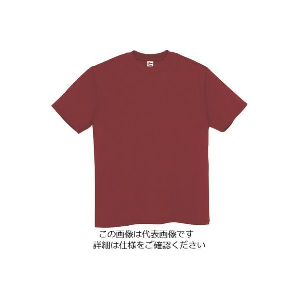 アイトス Tシャツ(男女兼用) バーガンディー S MT180-019-S 1着 144-2848（直送品）