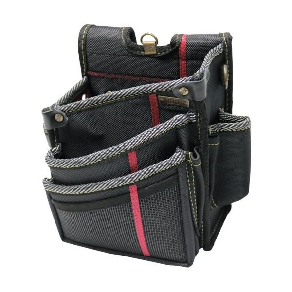 基陽 KH 進化ウエストバッグ3段 黒/緋 右 SA17K 1個 836-7565（直送品）