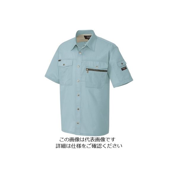 アイトス 半袖シャツ(男女兼用) サファイアブルー 6L 3237-072-6L 1着 144-0937（直送品）