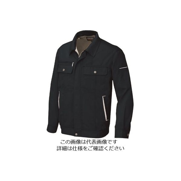 アイトス 長袖サマーブルゾン(男女兼用) ブラック×シルバーグレー L 5560-010-L 1着 144-2247（直送品）