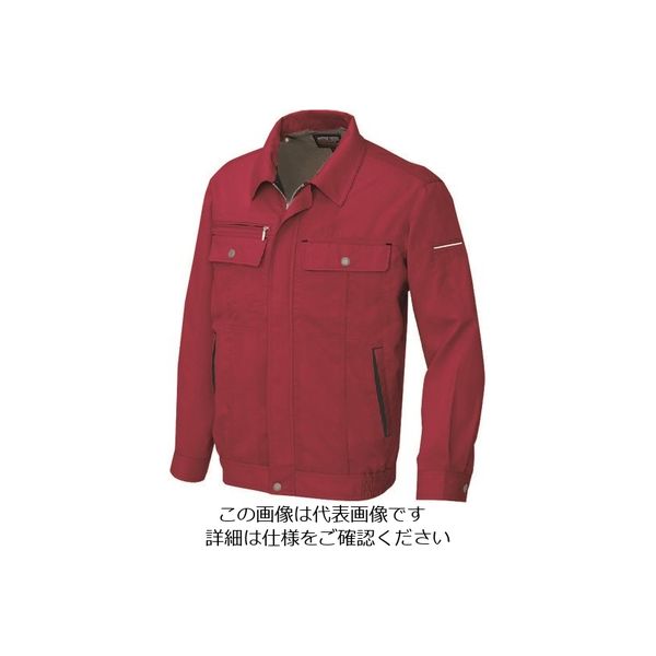 アイトス 長袖サマーブルゾン(男女兼用) ワインレッド×ブラック L 5560-009-L 1着 144-0669（直送品）