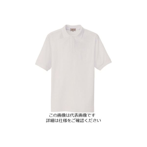 アイトス 半袖ポロシャツ(男女兼用) ホワイト LL 7615-001-LL 1着 143-4664（直送品）