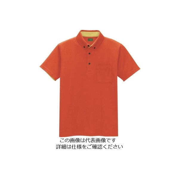 アイトス 制電半袖ポロシャツ(男女兼用) オレンジ 4L 50006-063-4L 1着 145-2192（直送品）