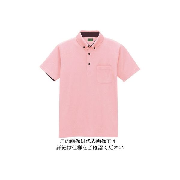 アイトス 制電半袖ポロシャツ(男女兼用) ピンク 5L 50006-060-5L 1着 145-2187（直送品）