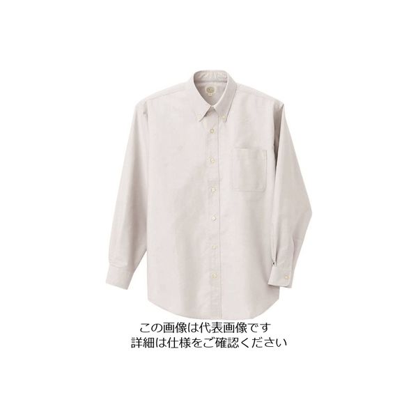 アイトス 長袖T/Cオックスボタンダウンシャツ(男女兼用) ホワイト 5L 7822-001-5L 1着 143-6336（直送品）