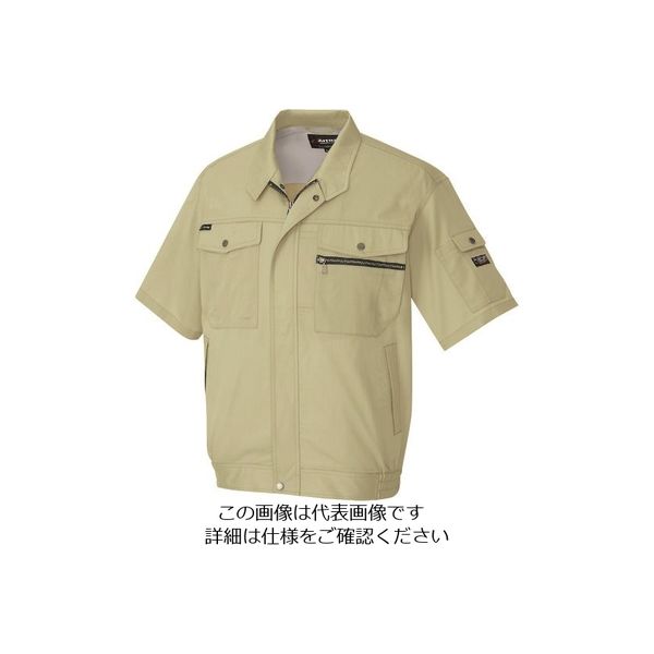 アイトス 半袖ブルゾン(男女兼用) マスタード M 3232-019-M 1着 143-9150（直送品）