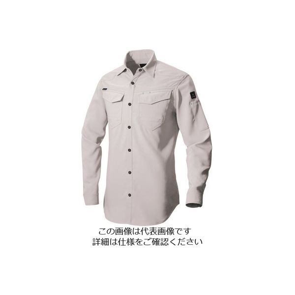 アイトス 長袖シャツ(男女兼用)(薄地) シルバーグレー LL 2935-003-LL 1着 144-8723（直送品）