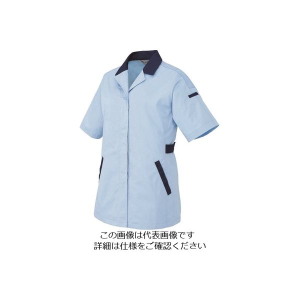 アイトス 半袖スモック サックス×ネイビー M 5328-007-M 1着 142-9460（直送品）