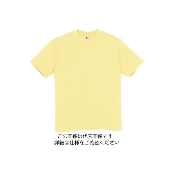 アイトス Tシャツ(男女兼用) ライトイエロー XL MT180-027-XL 1着 144-2806（直送品）